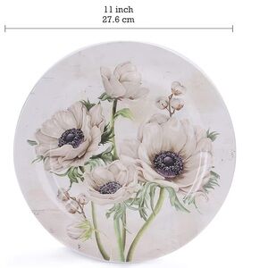 Floral Elegance Ceramic Dinner Plate